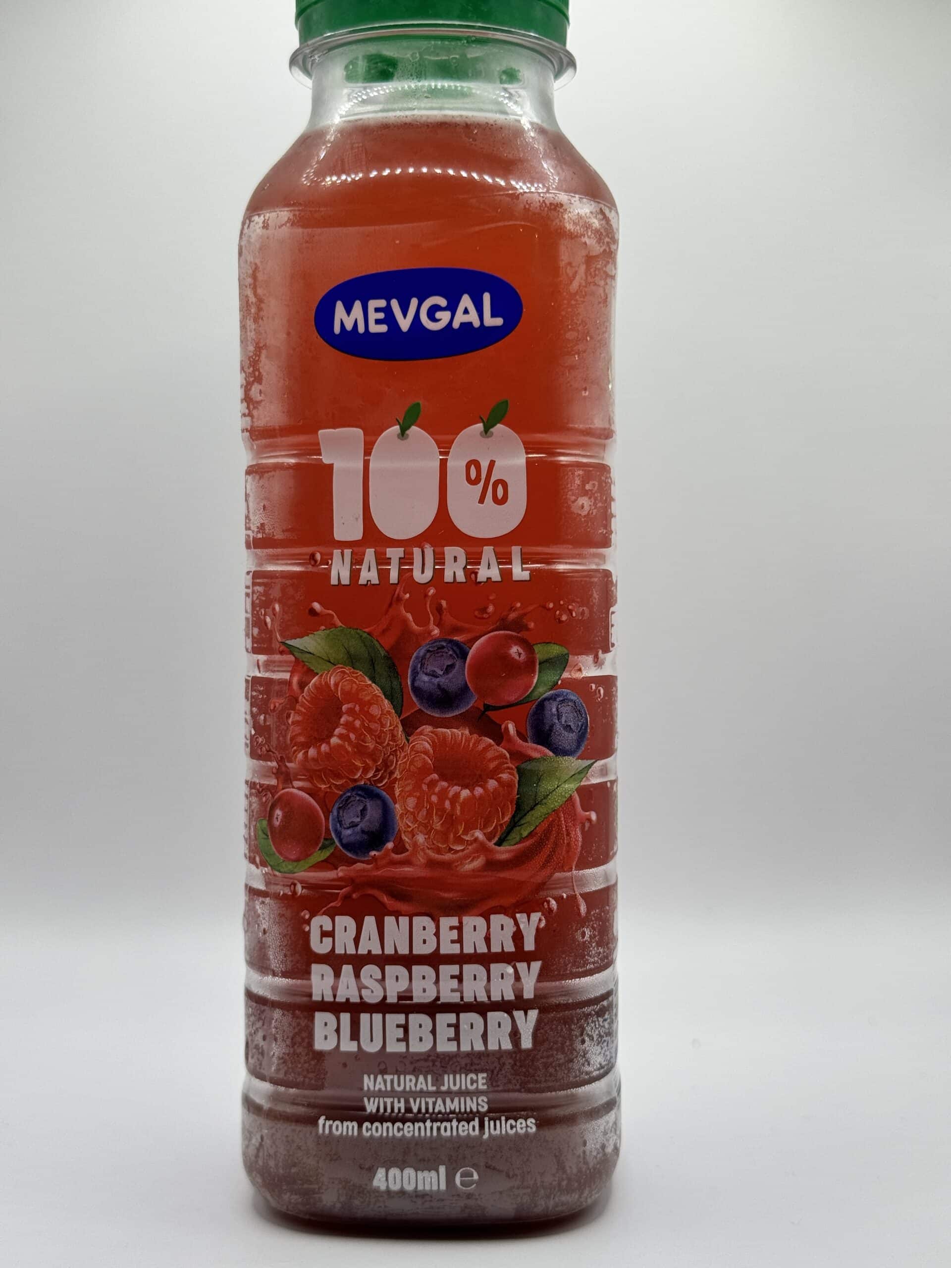 Χυμός MEVGAL 100% Natural Cranberrry Raspberry Blueberry