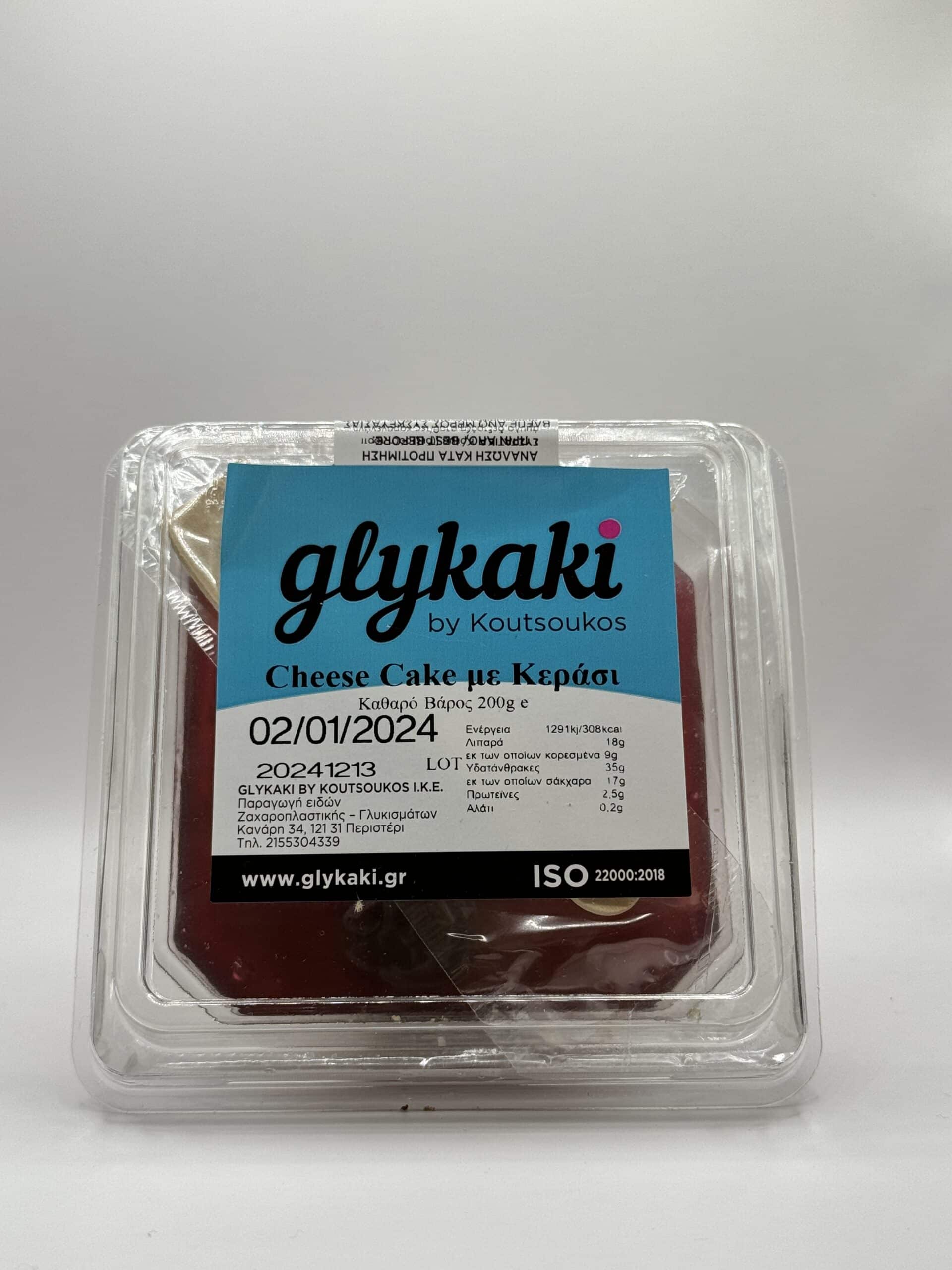 Γλυκά ψυγείου Cheese Cake με κεράσι